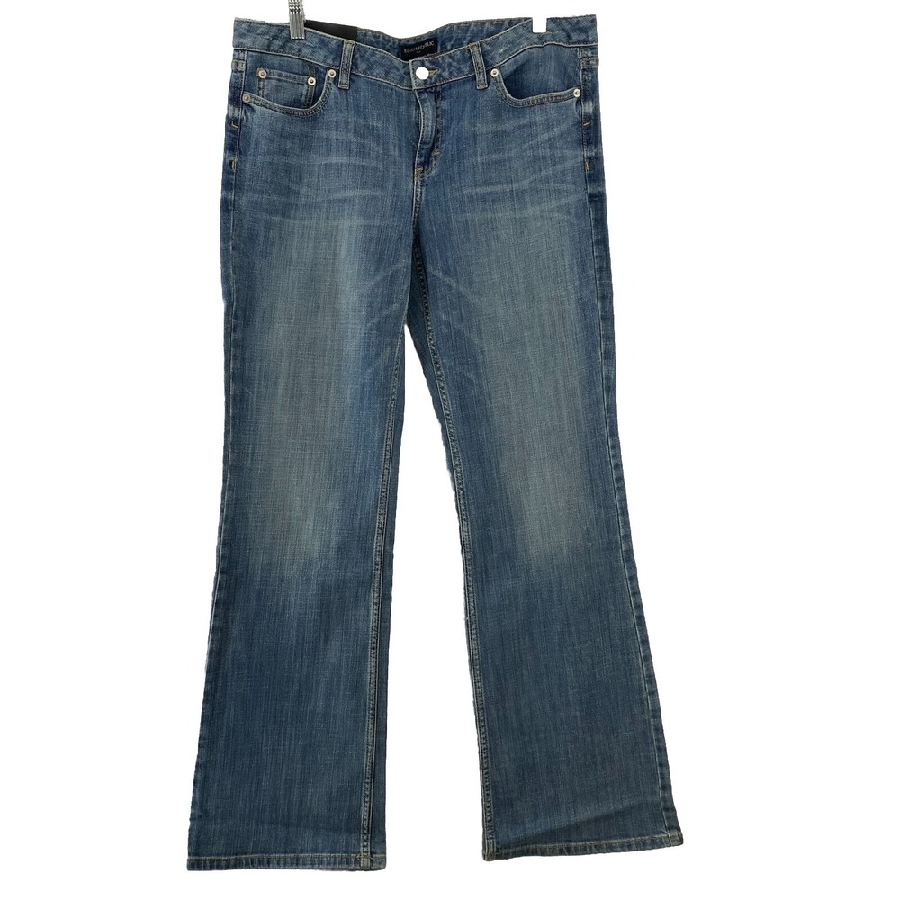 Banana Republic Women Sz‎ 32/14R Bootcut Jeans Mid Rise Blue Medium Wash Cotton